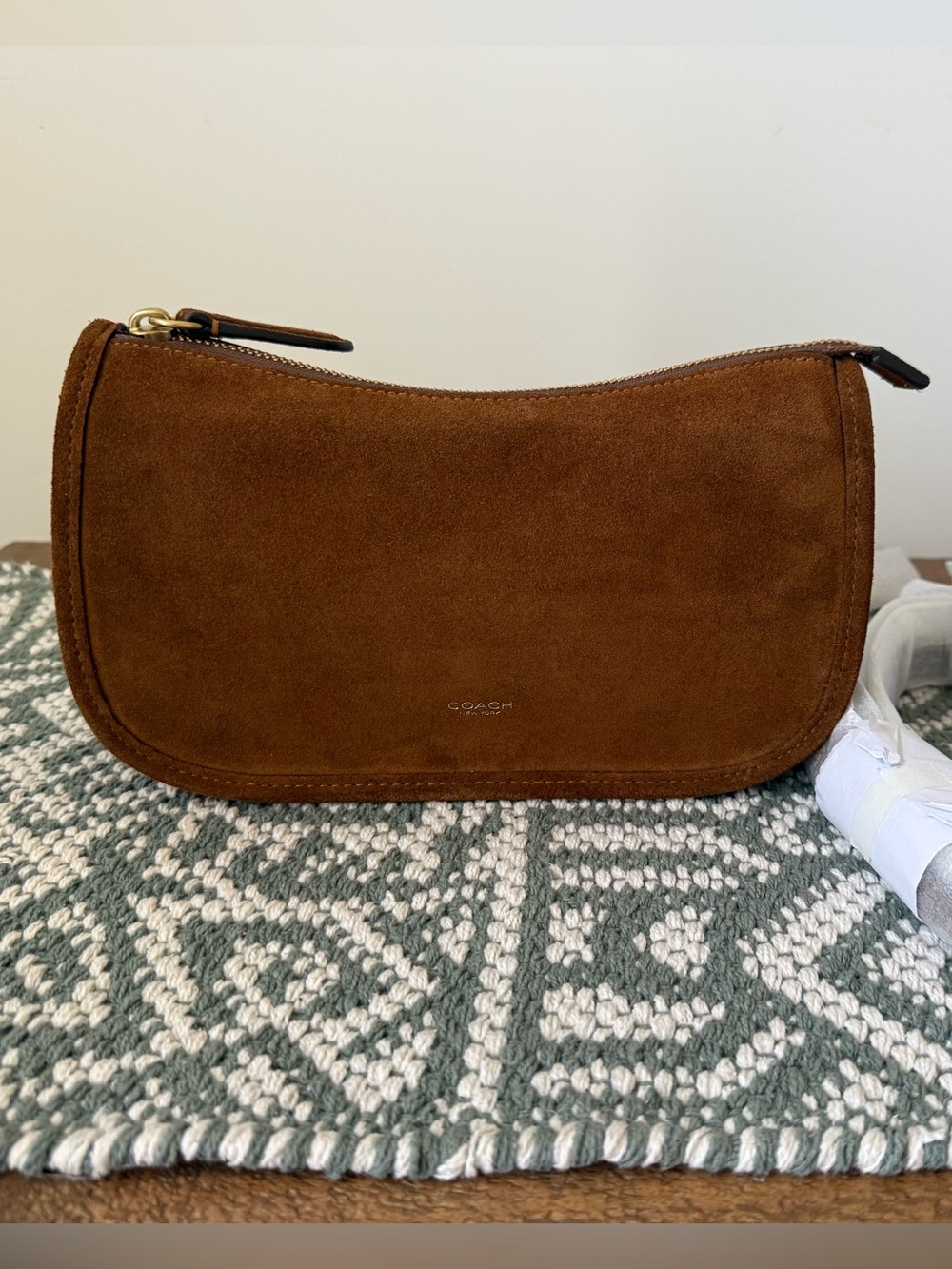 Coach Warm Brown Suede Waverly. Never Worn.